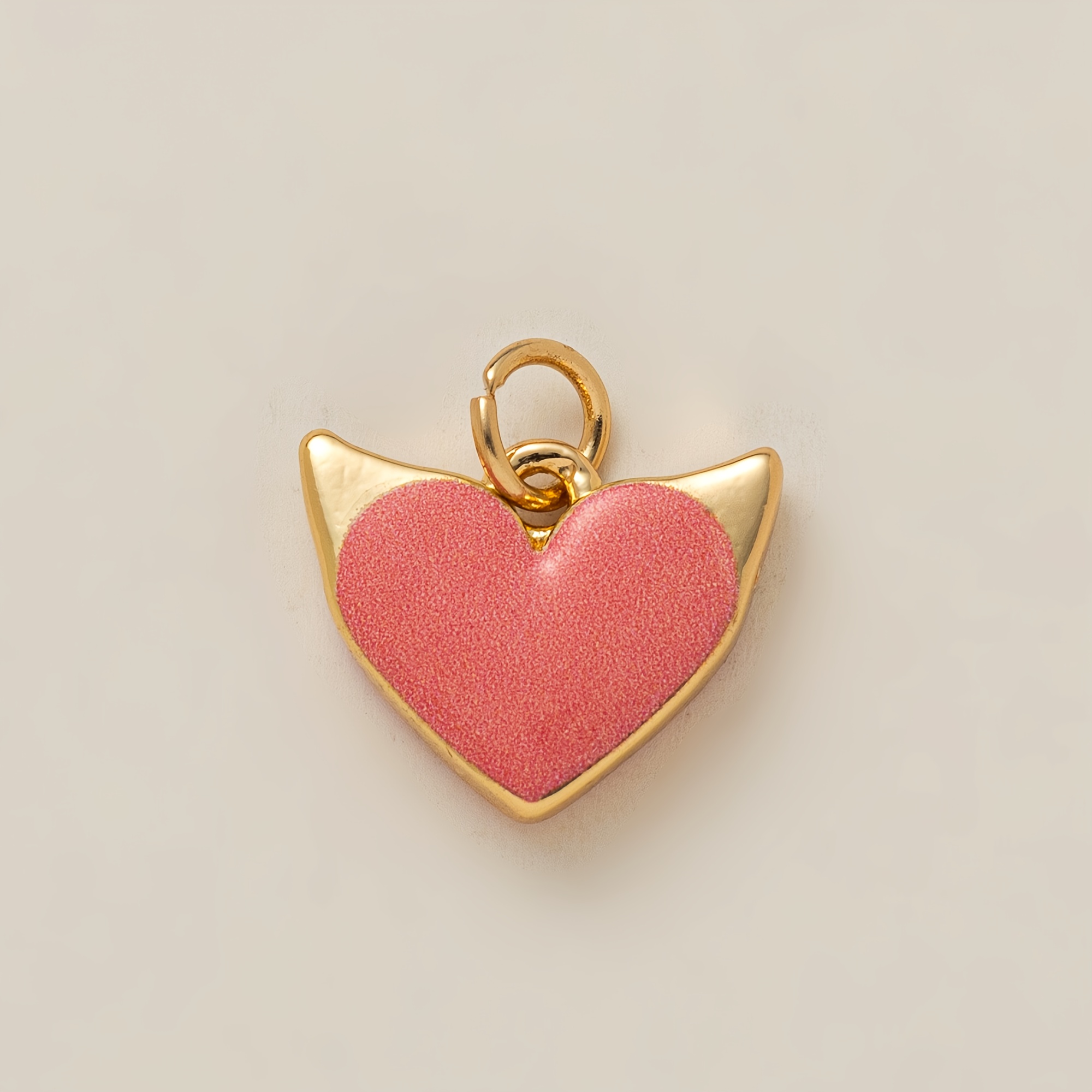 Bohemian Handmade Enamel Flower Pendant Necklace, Heart-Shaped Design